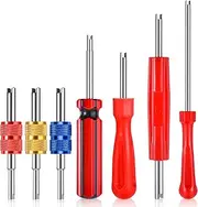 Lusofie 7Pcs Valve Stem Removal Tool, Valve Core Removal Tool, Single & Dual Head A/C Valve Stem Core Extractor, Tire Valve Stem Tool for Car Bicycle Tire and Air Conditioner