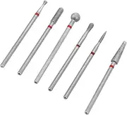 ARTSEWPLY 6pcs Nail Drill Bits Manicure High Durability Precision Dead Skin Removal Portable Storage Box for Home Salon Use Nail Polishing Tools