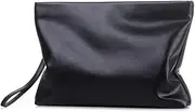 [TIANHONGDAISHU] Cowhide Mens Clutch Bag Handbag Soft Leather Zipper Long Wallet Business Envelope Bag Phone Holder Men's Large Capacity Folder Bag (Large)