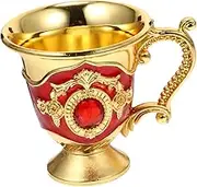 BEBEMOKO 1pc Retro Style Drinking Cup Craft Drinkware for Home Party Wedding Unique European Design Heat Insulated for Tea Milk and Alcohol