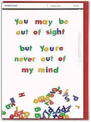 [Brainbox Candy] Funny Humorous 'Never Out of My Mind' Missing You Card