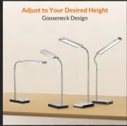 LED Desk Lamp Light for Home Office, 750LM 12W Gooseneck Touch with 3 Timer Func