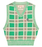 [The Animals Observatory] The Animals Observatory Jacquard cotton vest Y 8 green