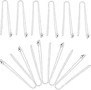 [STOBOK] Diy Necklace Chain Set 24pcs Stainless Steel Lobster Clasp Cable Link Chain for Women Men Versatile Jewelry Making Supply
