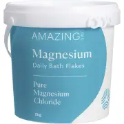 Amazing Oils Magnesium Daily Bath Flakes Pure Magnesium Chloride | 2kg