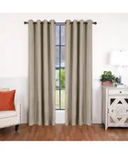 Superior 52x96 Linen-Inspired Classic Modern Blackout 2pc Curtain Panel Set