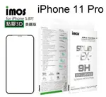 【IMOS】神極3D款點膠3D康寧2.5D滿版玻璃保護貼 IPHONE 11 PRO (5.8吋) 玻璃螢幕保護貼