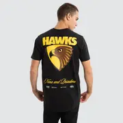 [Nena and Pasadena AFL] Hawthorn Hawks AFL Prime Tee Jet Black