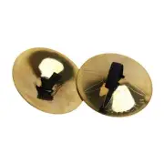 4 Pieces Copper Finger Cymbals, Small Finger Cymbals for Belly Dancing,7323