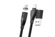TEGAL USB & Type C 6 in 1 Dual Magnetic Fast Charging Cable for Micro USB Black 1m