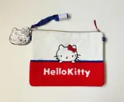 Sanrio Hello Kitty Shoulder Bag/Clutch Embroidery w/ Removable Strap (White)
