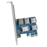 PCI-E to USB Adapter 4-port PCI-E X1 to USB 3.0 Riser Card Extender Board Mining