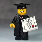 Custom Graduate Minifigure w/ Diploma