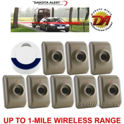 DAKOTA ALERT DCMA-4000 WIRELESS MOTION DRIVEWAY SECURITY ALARM - 8 SENSORS - NEW