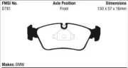 EBC Yellowstuff Brake Pad Set Front for 99-02 BMW Z3 / 01-05 325Xi DP41211R (for: BMW)