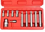 11pc XZN 12 Point Spline Socket Bit Set Hex Shank M5 M6 M8 M10 M12