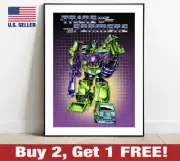 Transformers G1 Devastator Box Artwork Poster 18" x 24" Print 80s Retro Wall Art