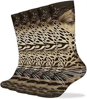 [NQHJT] Patterned Leopard Head Socks for Women Men Breathable Boot Socks Warm Calf Socks for Hiking Work, Style, One Size, Style, One size