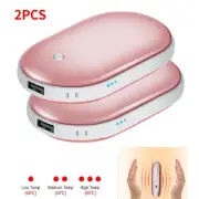2X Rechargeable Hand Winter Warmers USB Power Bank Electric Pocket Heater Warmer