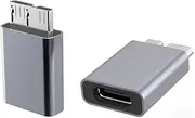Kework 2 Pack Micro B USB to USB Type C Adapter, USB 3.1 Type C Female to USB 3.0 Micro B Male Adapter Converter Connector