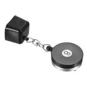 Billiards Cue Chalk Holder Retractable Cue Chalk Holder with Drawing Belt Black