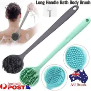 Back Scrubber Scrub Long Handle Shower Body Bath Brush Silicone Massage Brush