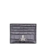 Vivienne Westwood Orb Plaque Embossed Card Holder One size Gray