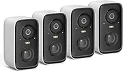 roadwi Security Cameras Wireless Outdoor,2K Battery Powered AI Motion Detection Spotlight Siren Alarm Surveillance Indoor Home Camera, 2-Way Talk, Color Night Vision, Waterproof, Works/Alexa 4Pack