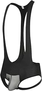 [4UFIT] Men's Mesh One Piece Leotard Bodysuit Thong Stretch Wrestling Singlet Jumpsuit G-String Jockstrap