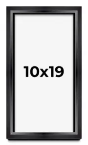 10x19 Shadow Box Frame Black | 1.25 inches Deep Real Wood Contemporary Shadowbox