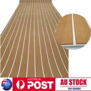Beveled EVA Boat Flooring Foam Marine Faux Teak Decking Carpet | Light Brown