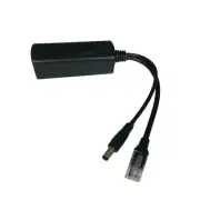 POE Adapter cable,POE Splitter power supply 48v to 12v separator combiner Black