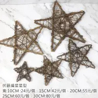 在飛比找松果購物優惠-伏藤編星星形 寬:20cm 咖啡藤圈花環乾燥花圈藤環聖誕花圈