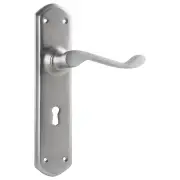 Windsor Lever Lock Set, Satin Chrome
