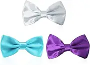 [SIKAMARU] 3 Pieces Men'S Bow Ties, Dress Decorative Bow Ties, Shirt Bow Ties, Adjustable Bow Ties, Clothing Accessories, Multicolor, M