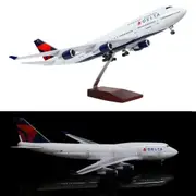 Large Delta Boeing 747 Resin Aircraft Plane Model Sound Control LED Light 46cm