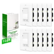 10× Dimmer Light Switch Single Pole or 3-Way for LED /Incandescent /CFL 15A 120V