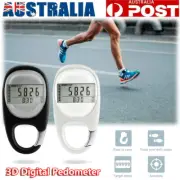 Portable 3D Digital Pedometer Running Walking Step Counter With Carabiner Clip