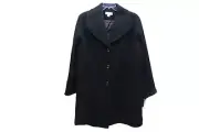 Preston & York Women's Wool blended Coat Single Breasted Coat Black 18 W