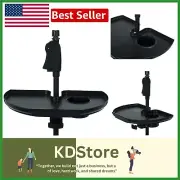 Durable Clamp-on Microphone Stand Tray with Guitar Pick Holder & Drink Slot