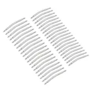 40pcs 20mm 22mm Curved Spring Bar Pins 1.5mm Dia Stainless Steel Watch Band Pin