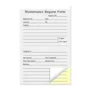 300 Sets Maintenance Request Book/Forms, 2 Part Carbonless, 6 Pack 5.5 x 8.5 ...