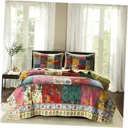 Quilt Set Queen Size Cotton Queen/Full/(Quilt 90"*90") Floral Patchwork Quilt