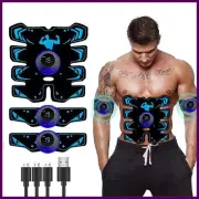 USB Rechargable EMS Muscle Stimulator ABS Arm 3 IN 1 Trainer Pad Wireless Smart