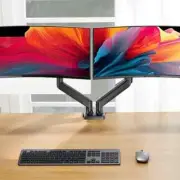 Dual Monitor Stand Adjustable Desk Mount Screen for Led LCD 17-32 Inch