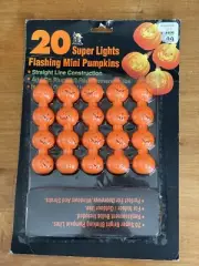 New 1990s Halloween 20-Piece Set Mini Pumpkin Flashing String Lights
