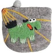 [Generic] Wool Felt Purse | Pear Wool Felt Purse Bag | Wool Felt Small Wallet Pear Wool Felt Coin Bag Zippered for Women Coin Card Storage