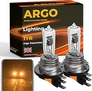 Argo H15 Headlight Bulb Halogen 55W 2500k 12V Full High Low Dipped Main Beam Super Bright Standard Upgrade Replacement Pj26t-1 715 H15 Bulb Front DRL Daytime Running Lights Car Bulbs
