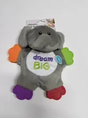 Cribmates Teether Doll "dream BIG" Elephant Plush Crinkle Sensory Toy