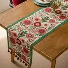 with Tassels Ethnic Style Table Runner Table Cover Living Room